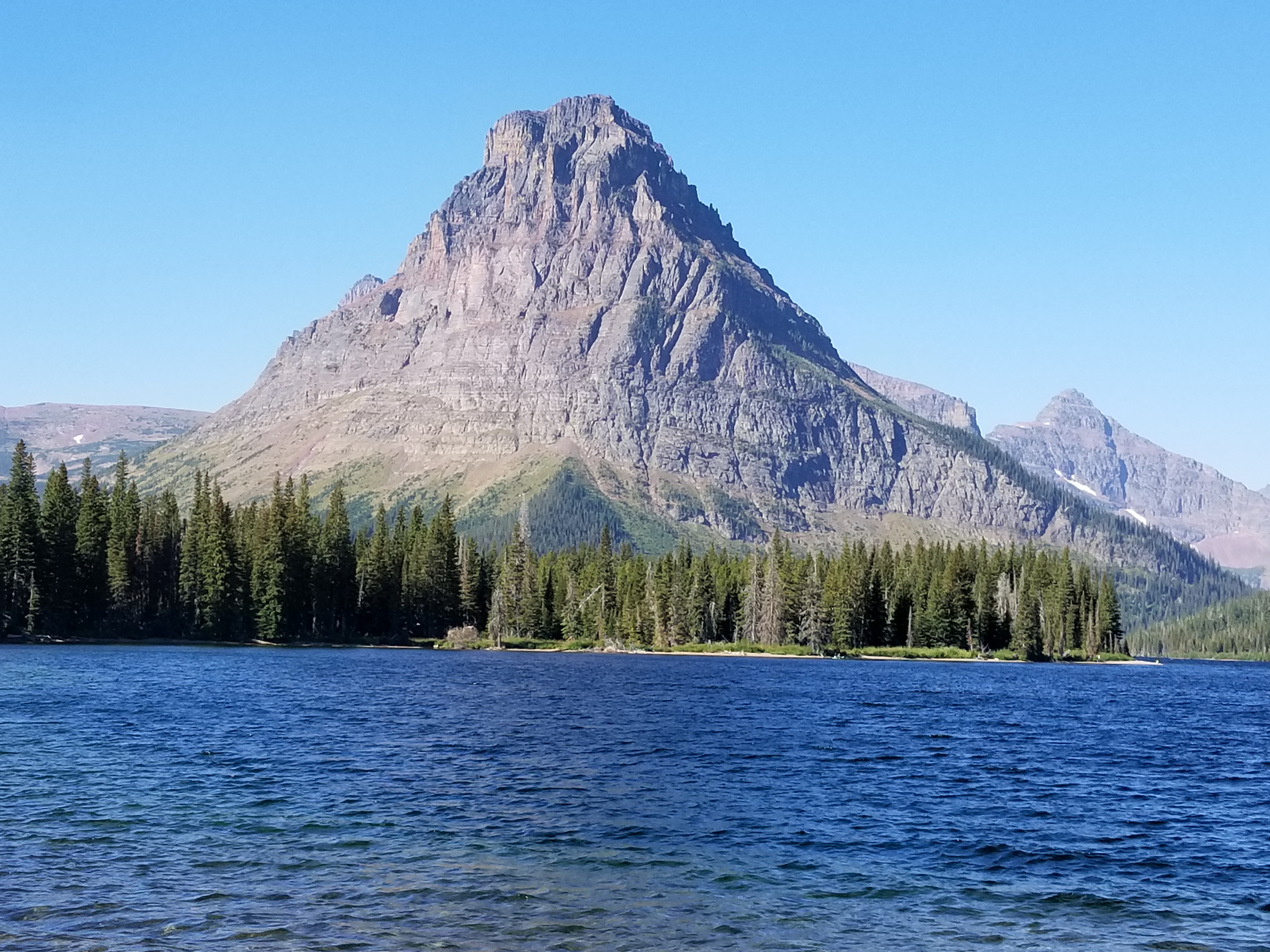 Two Medicine Lake on the east side of Glacier National Park.